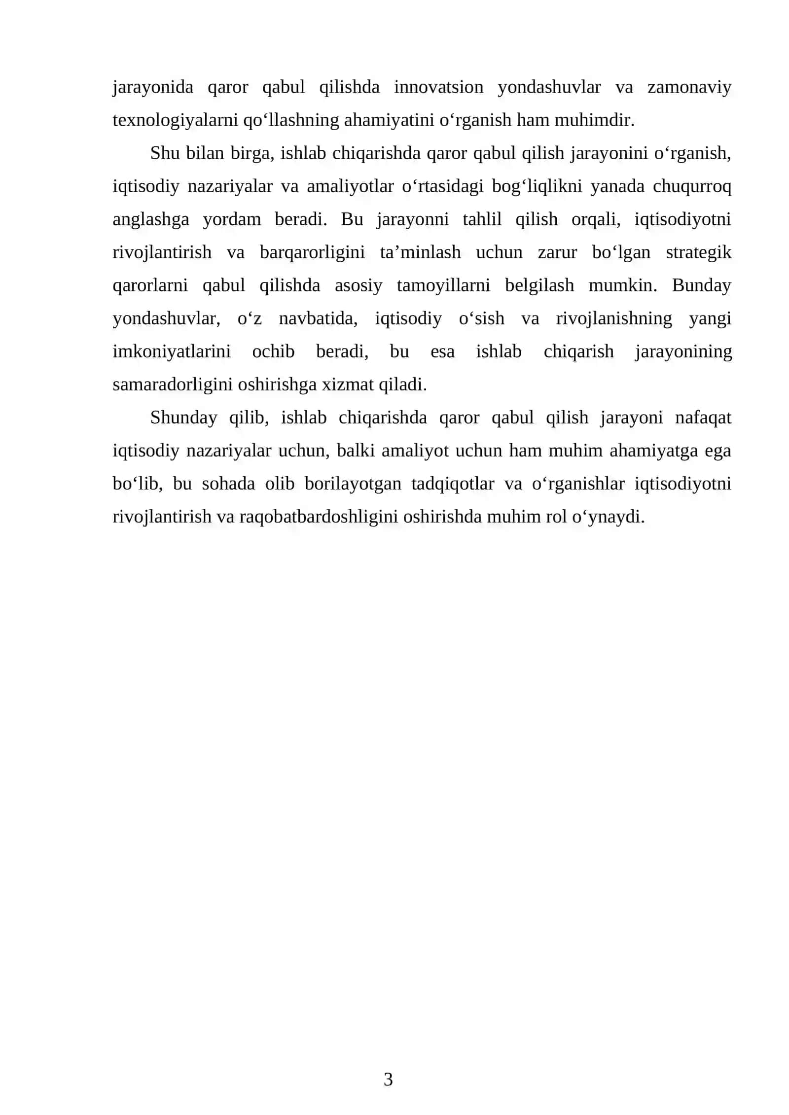 Ishlab chiqarishda qaror qabul qilish 3