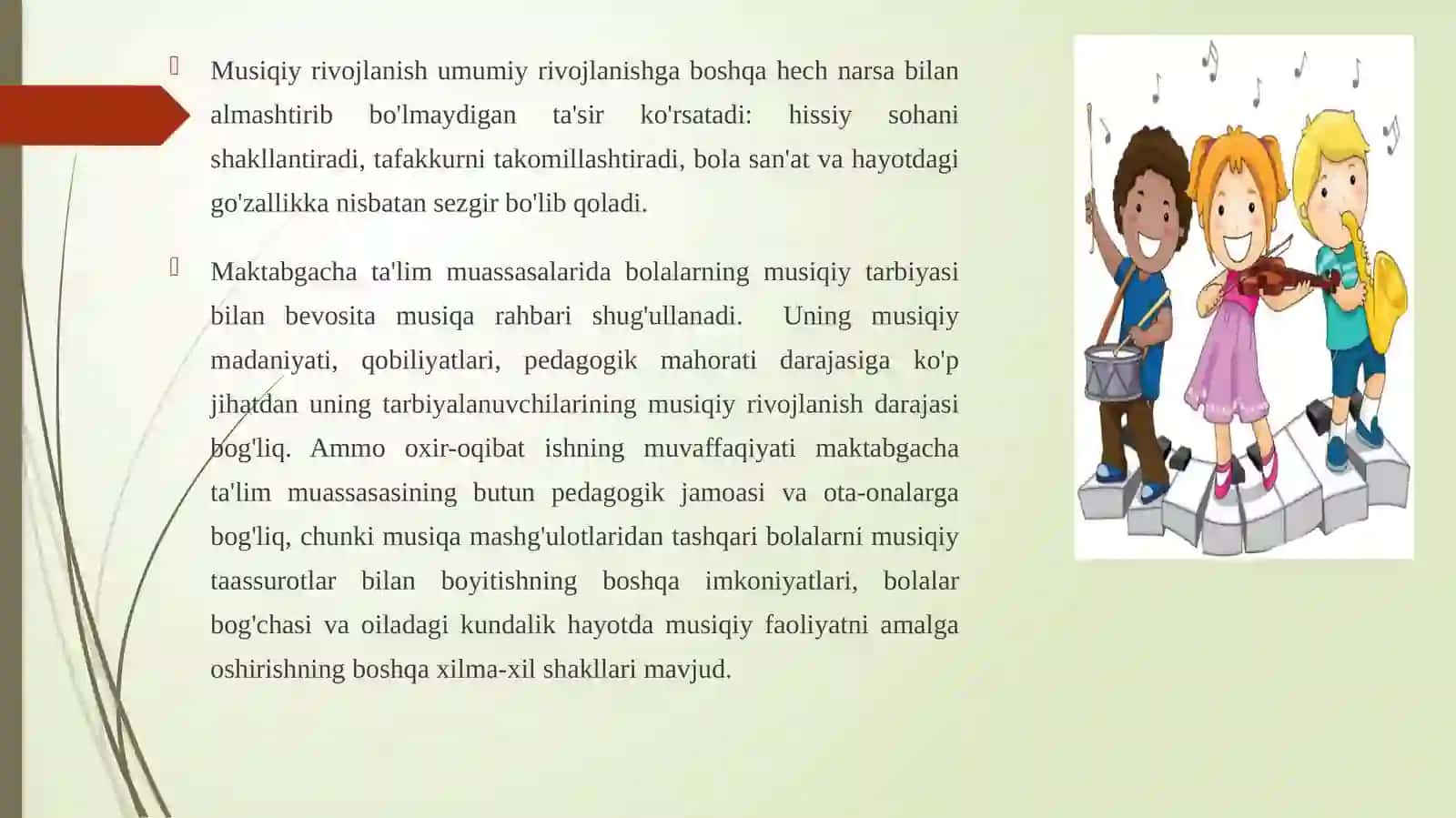 Musiqiy faoliyat turlari mavzusida slayd taqdimot 3
