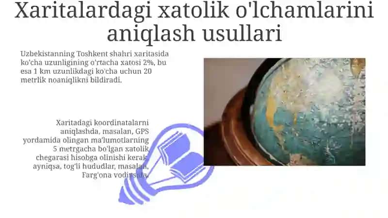 Xaritalardagi Xatolik O'lchamlarini Hisoblash 3