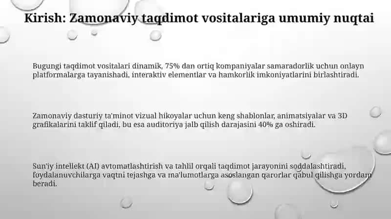 Taqdimotlarni ishlab chiqishning zamonaviy instrumental vositalari 3