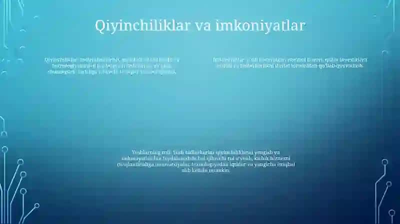 O'Zbekistonda Kichik Biznes Va Xususiy Tadbirkorlikning Holati Va Uni Rivojlantirishda Yoshlarning Roli 3