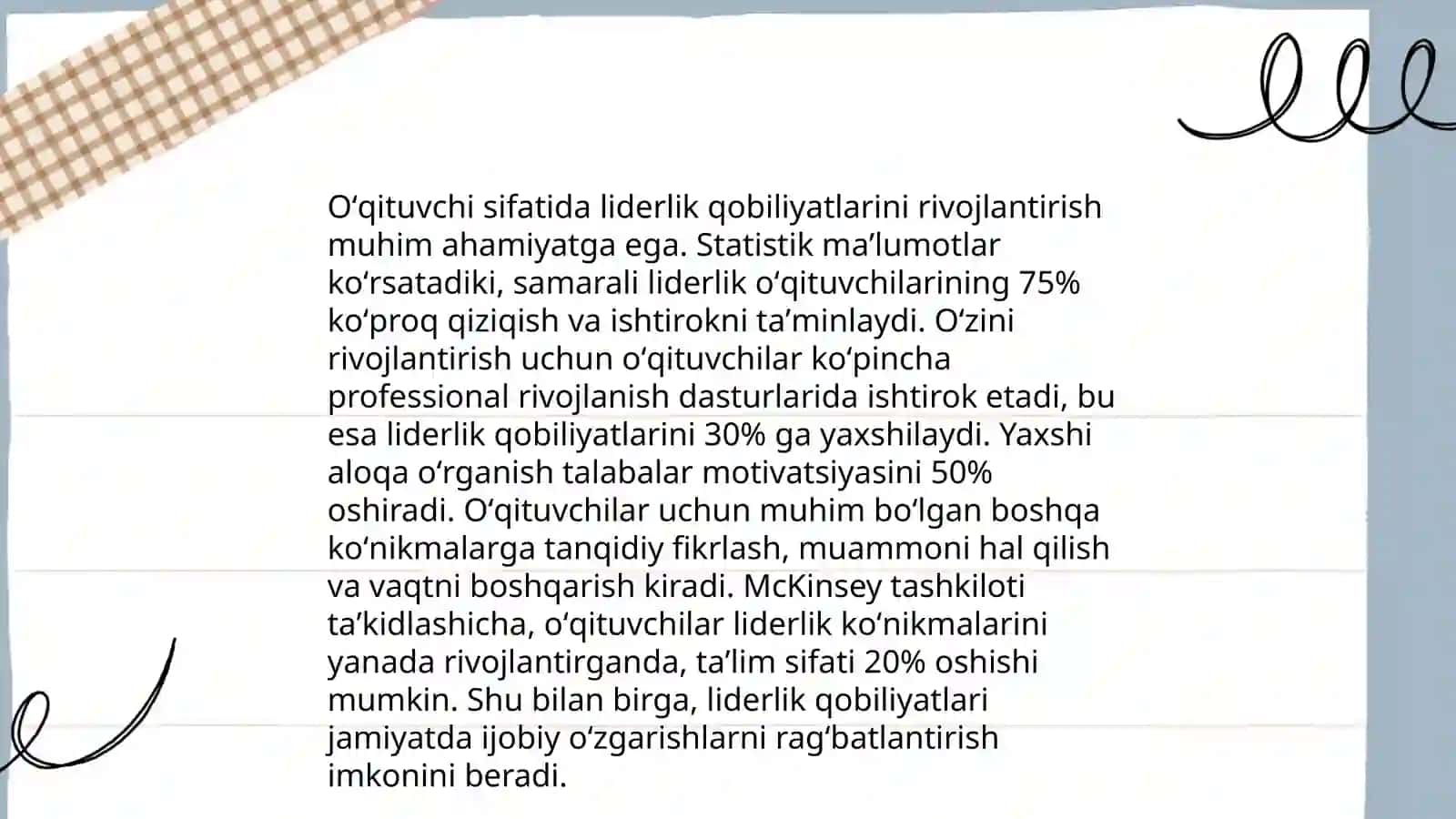 Oʻqituvchining kasbiy va shaxsiy rivojlanishi va oʻsishi 3