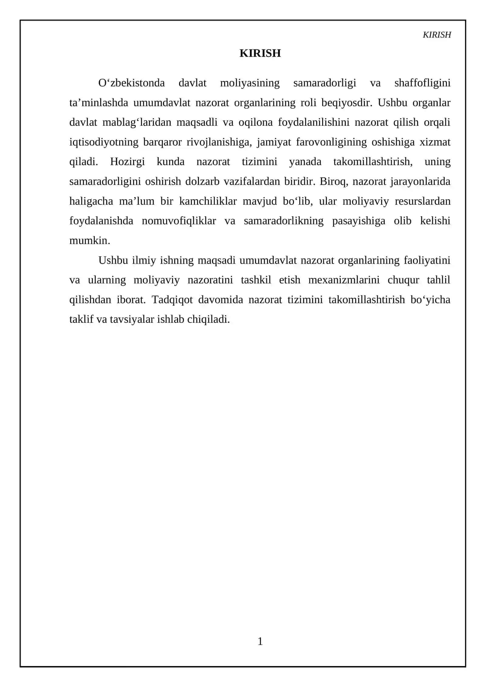 Umumdavlat nazorat organlari va ularni moliyaviy nazoratini tashkil etishi 3