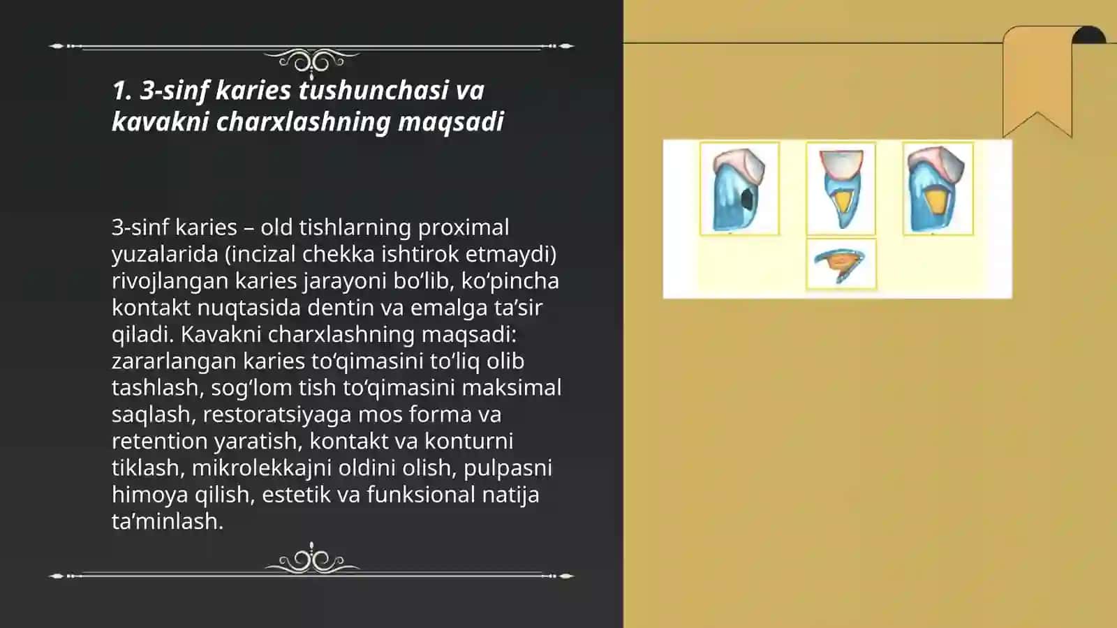 3 sinf karies kavakni charxlash 3