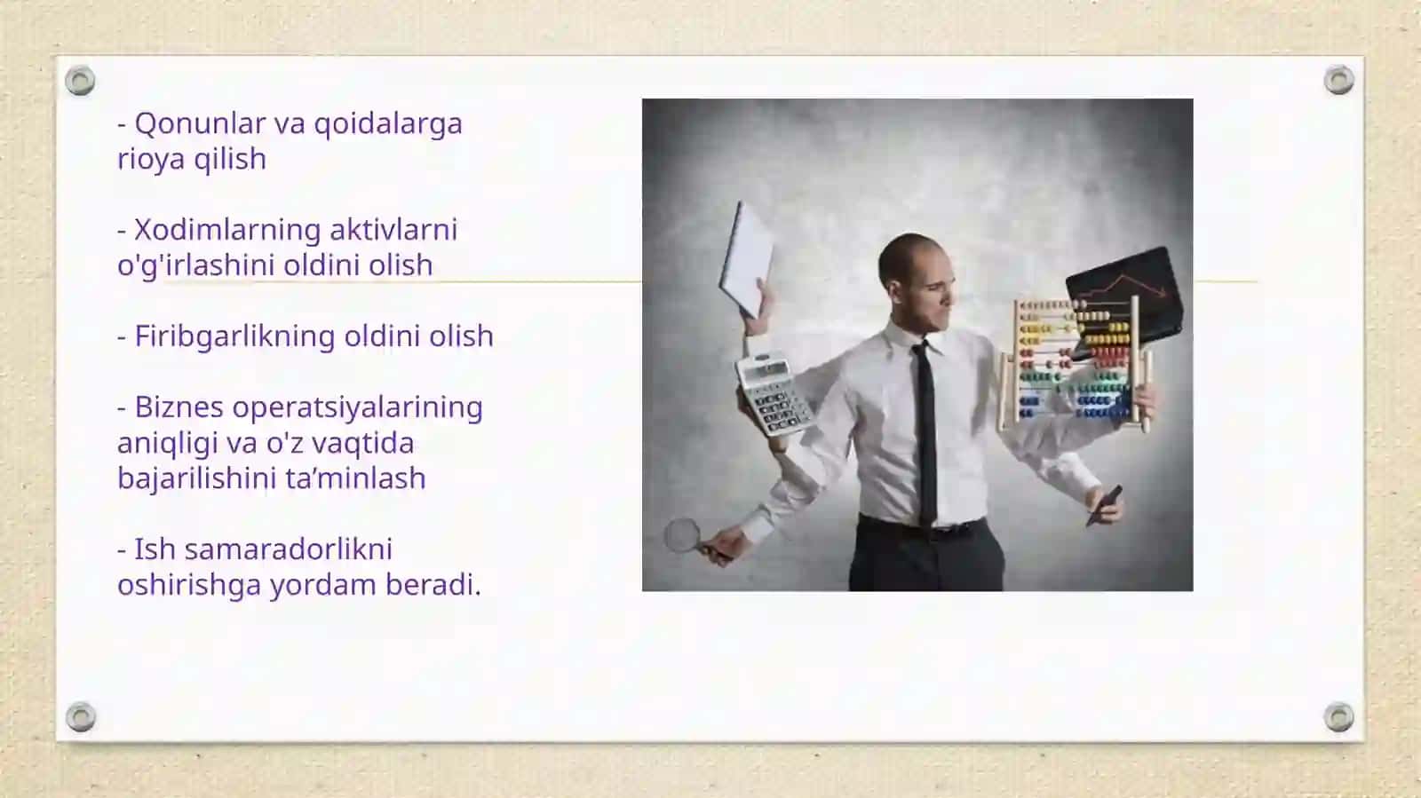Nazorat, Xavfsizlik va Audit 3
