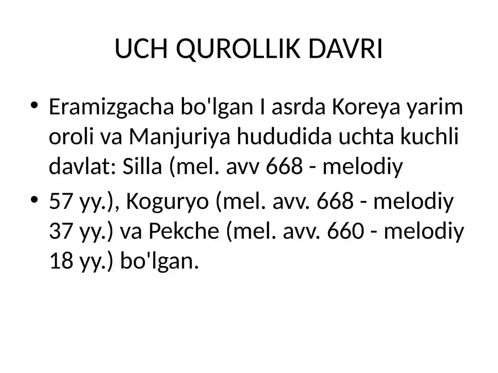 UCH QUROLLIK DAVRI 3