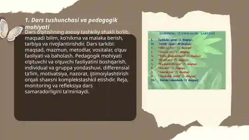 Dars - o'qitishning asosiy tashkiliy shakli 3