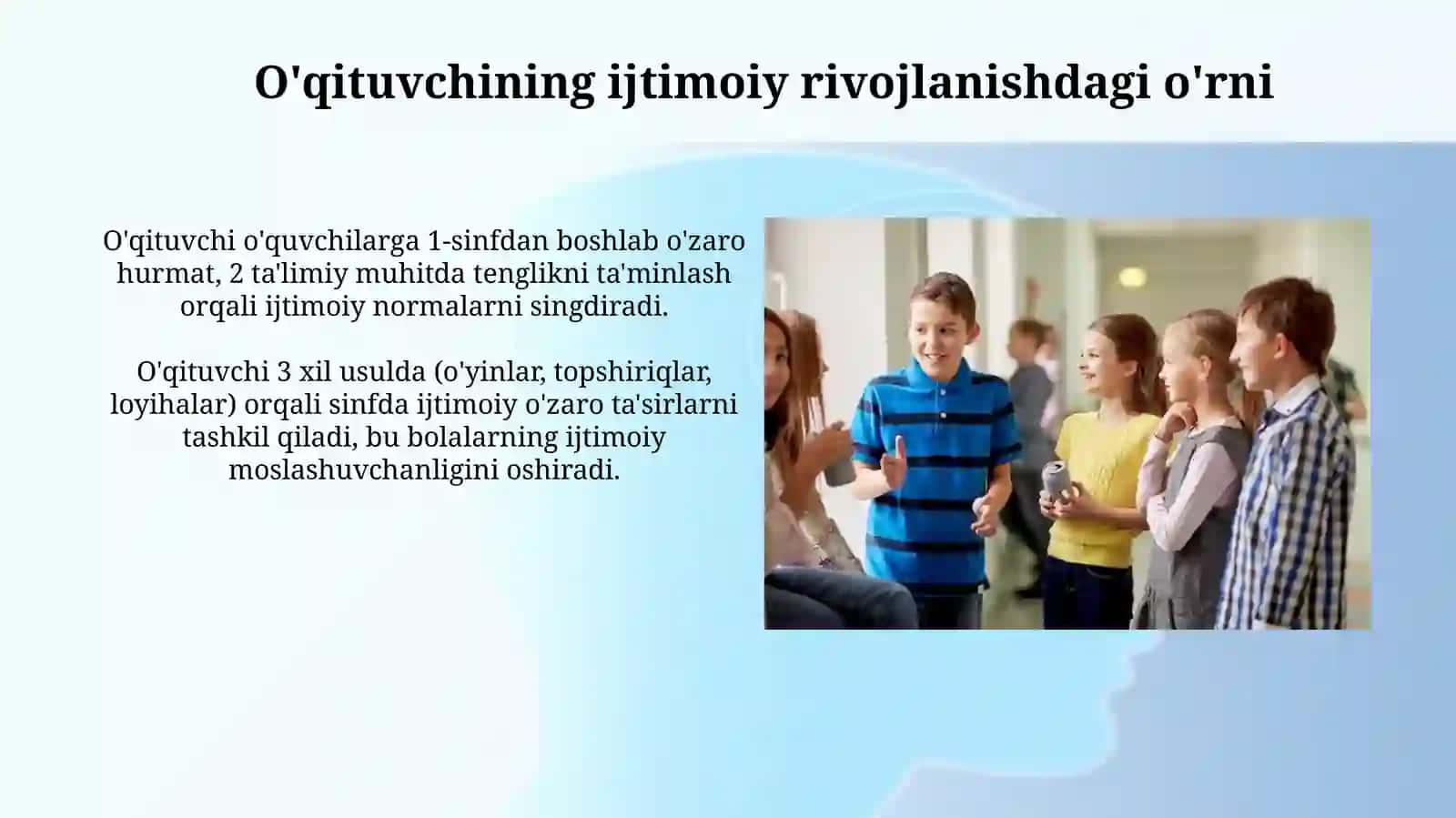 Boshlangʻich sinf oʻquvchisining ijtimoylashuvi 3
