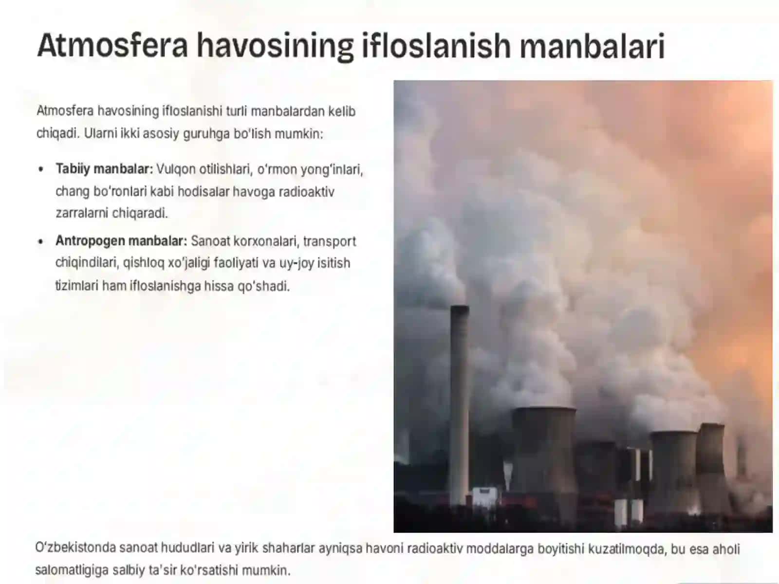 Atmosfera havosini radioaktiv tekshirish 3