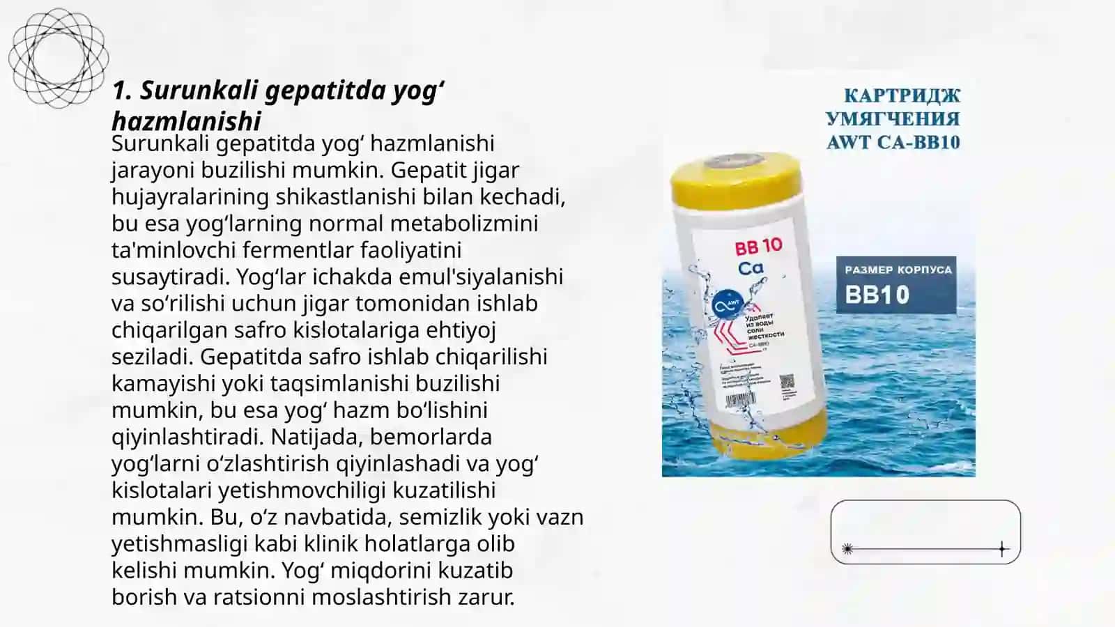 Surunkali gepatit va xoletsistitlarda yogʻ hazmlanishning buzilishi 3