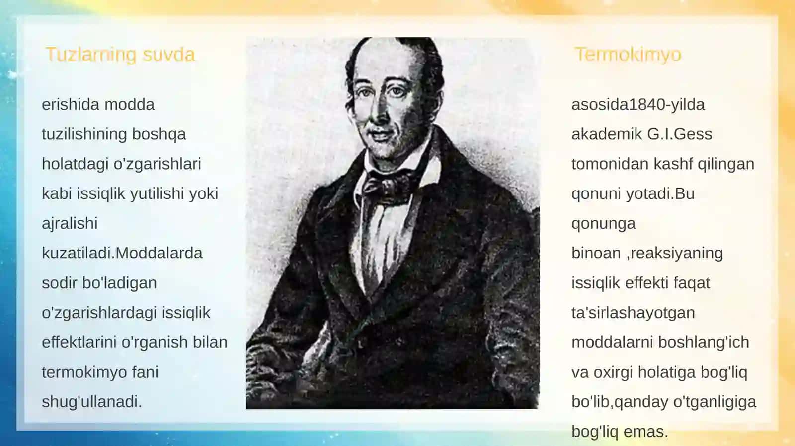 Tuzlarning erish issiqligini aniqlash va kalorimetriya 3