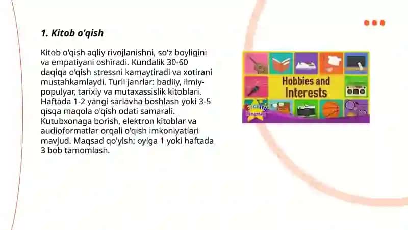 Hobbies and interests 3