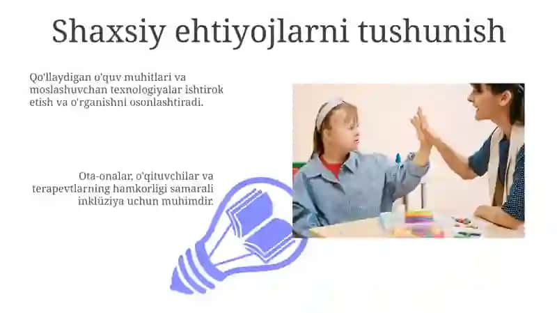 Alohida yordamga muhtoj bolani samarali inklyuziyasi uchun ichki sharoitlar 3