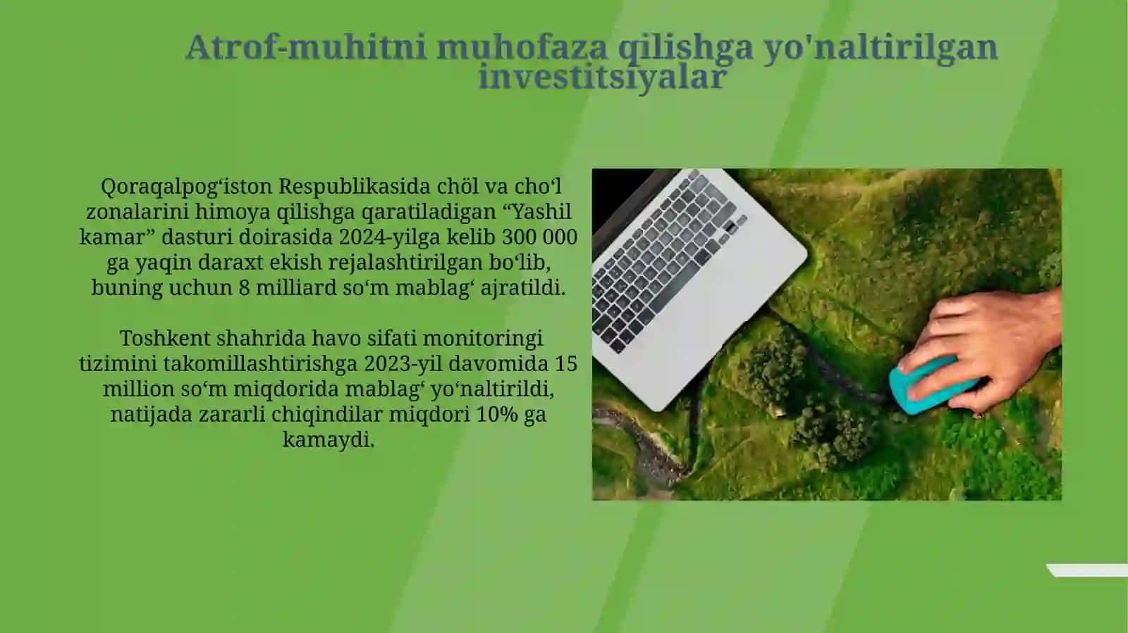 Davlatning ekalogiya sohasidagi siyosati va uni amalga oshirishning iqtisodiy mexanizmi 3