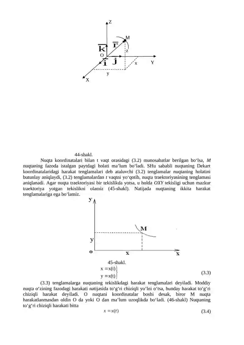 Nuqta kinematikasi. 3