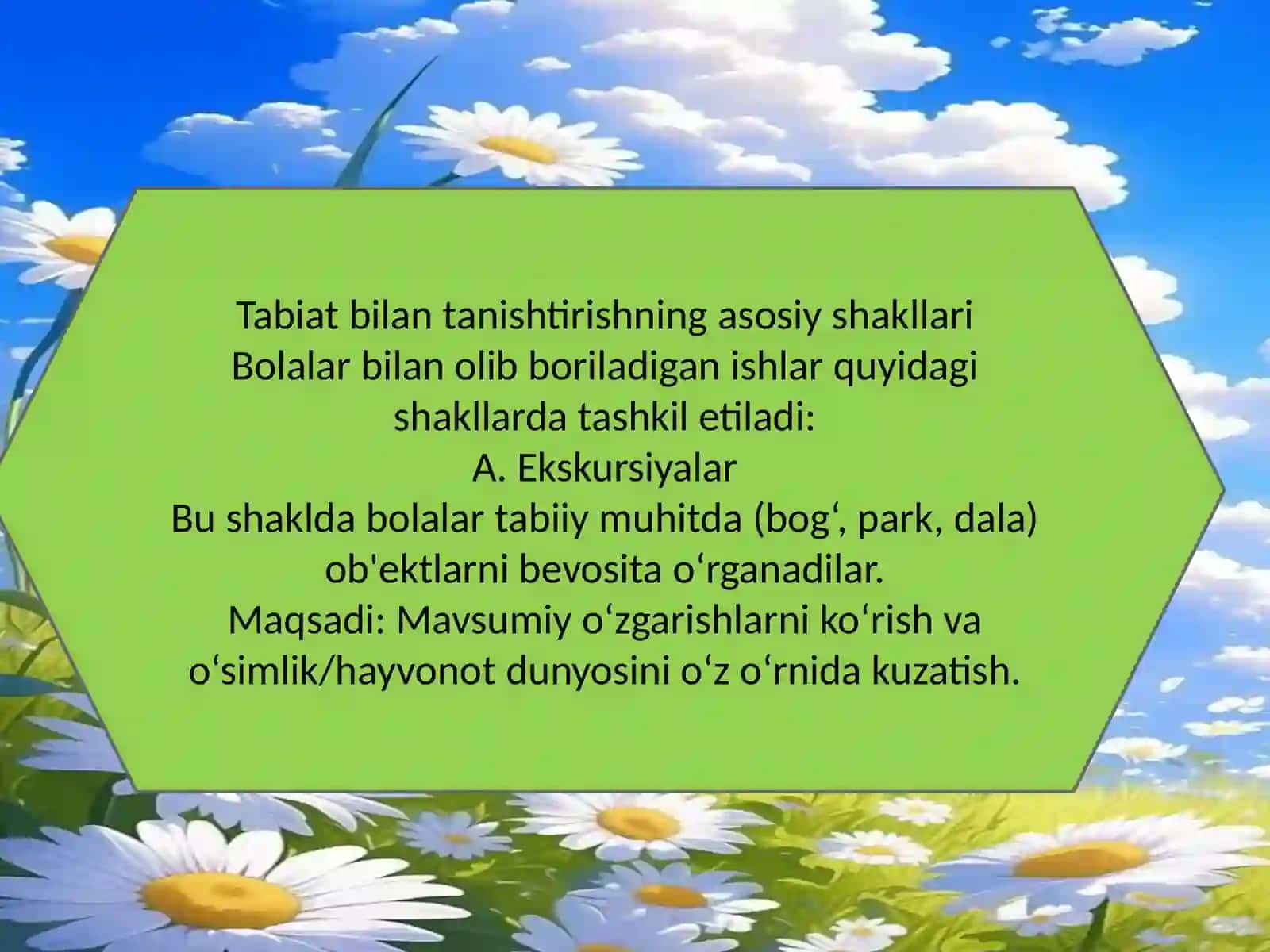 "Ilk Qadam" davlat dasturi asosida maktabgacha yoshdagi bolalarni tabiat bilan tanishtirish shakllari 3
