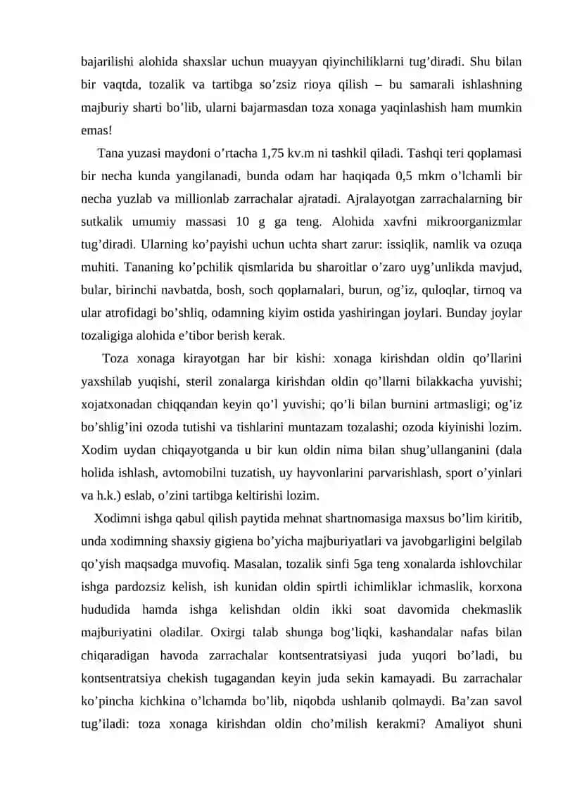 Kimyo-farmatsevtika korxonalari ishchi-xodimlarida uchraydigan kasb kasalliklari va oldini olish choralari 3