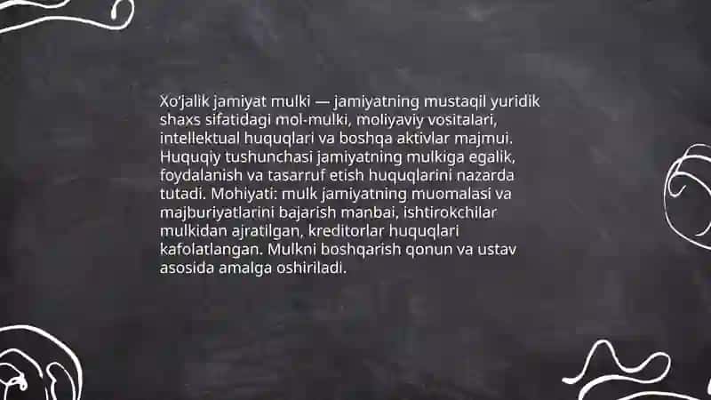 Xoʻjalik jamiyat faoliyatining mulkiy asoslari 3