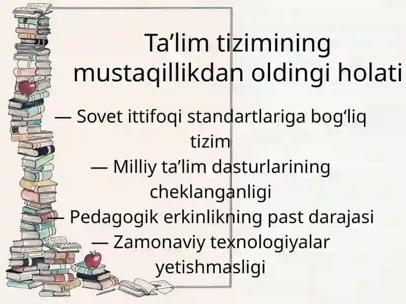 Mustaqillik yillarida O‘zbekiston ta’lim tizimi va pedagogika fanining rivojlanishi 3