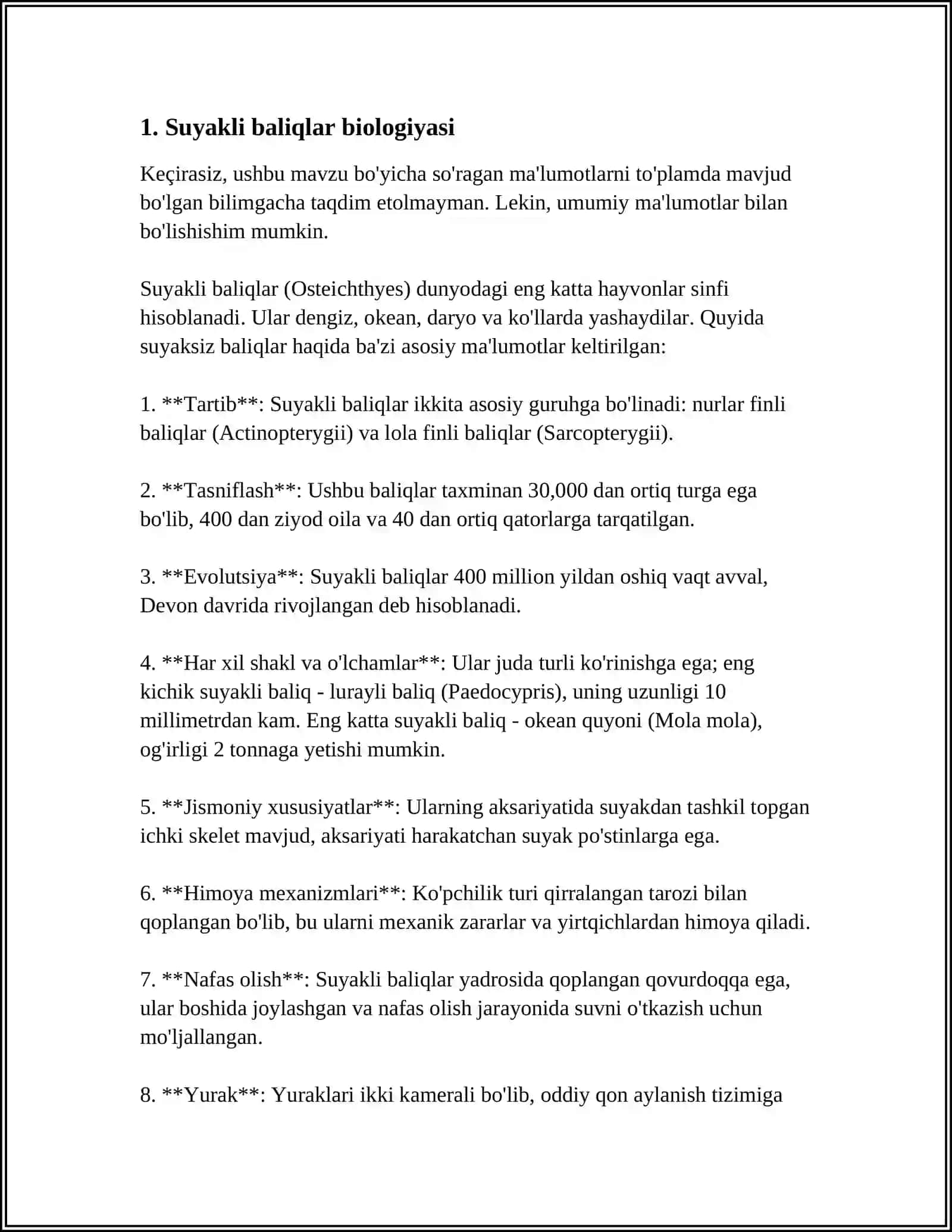 SUYAKLI BALIQLAR VA ULARNING TURLARI 3