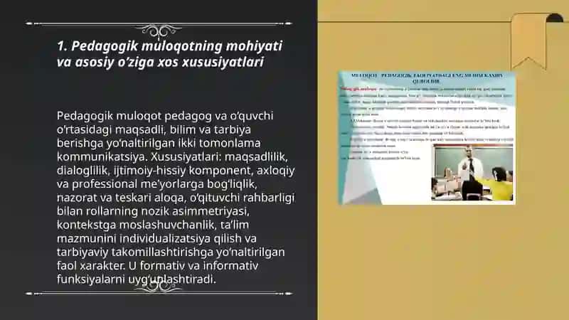 Pedagogik muloqotning oʻziga xos xususiyatlari va funksiyalari 3