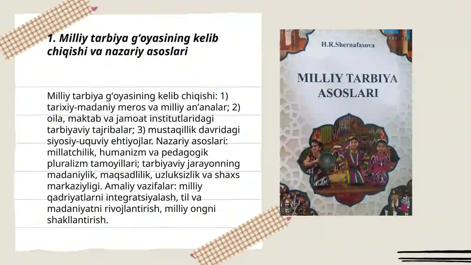 Milliy tarbiya gʻoyasining tarixiy pedagogik asoslari 3