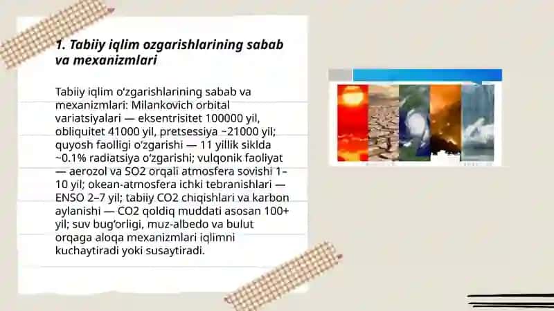 Tabiiy iqlim ozgarishlari va ekologiya 3