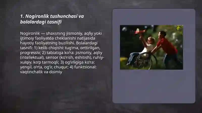 Bolalarda nogironlikning kelib chiqish sabablari va xususiyatlari 3