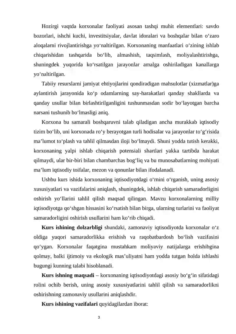 KORXONA IQTISODIYOTNING ASOSIY BO‘G‘INI 3