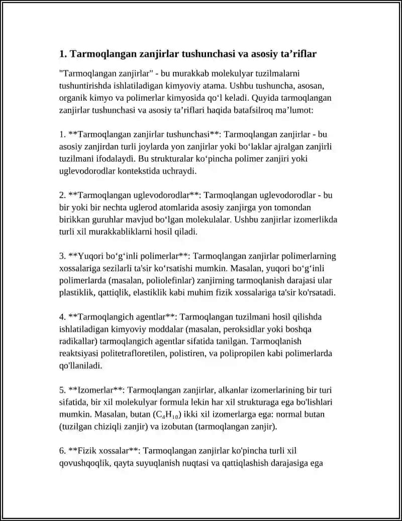 Tarmoqlangan zanjirlar. Kirxgof qoidalari Mirzaqulov Elbek 3