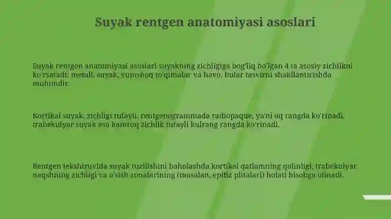 Skelet suyaklarining rengenanatomiya. Skeletning rivojlanish anomaliyalari 3