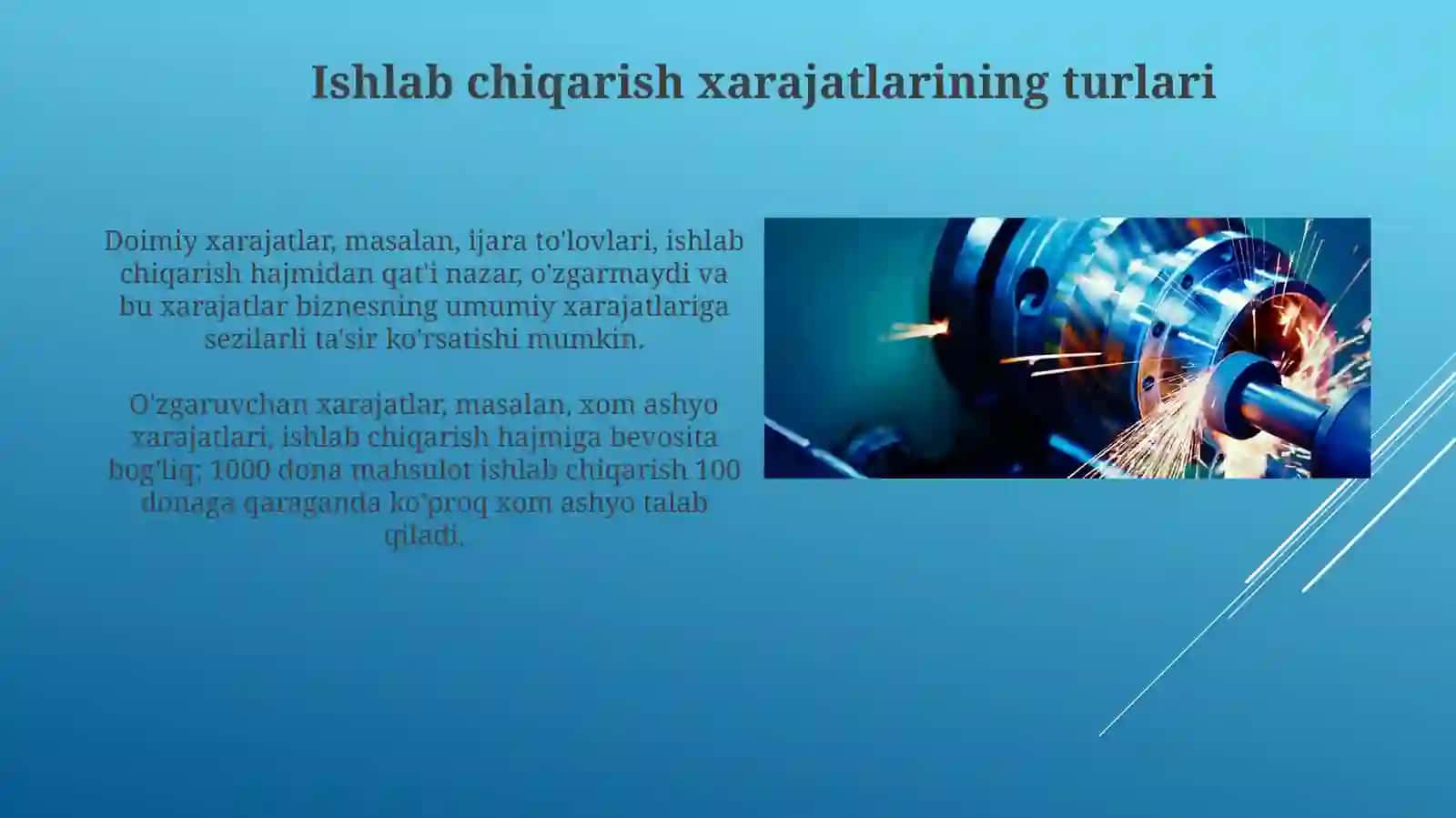 Ishlabchiqarish xarajatlari 3