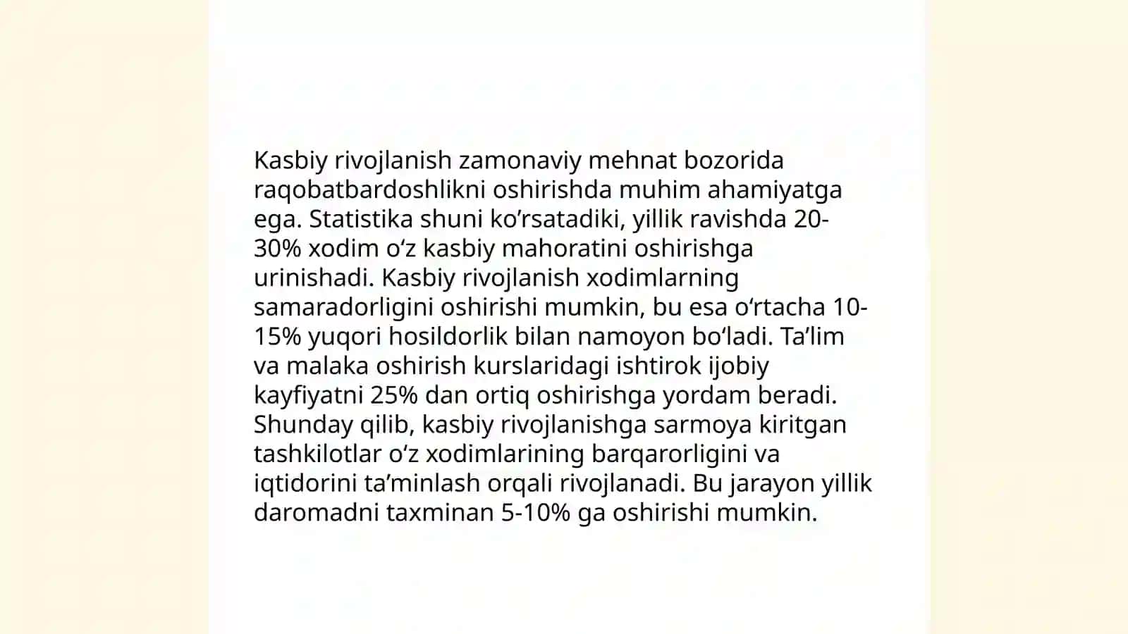 Kasbiy rivojlanishning muhimligi va ahamiyati 3