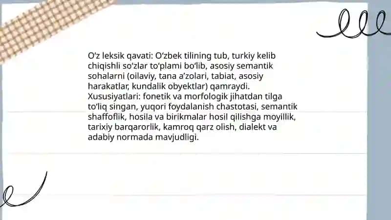Oʻzbek tili leksikasida oʻz va oʻzlashgan qatlam 3