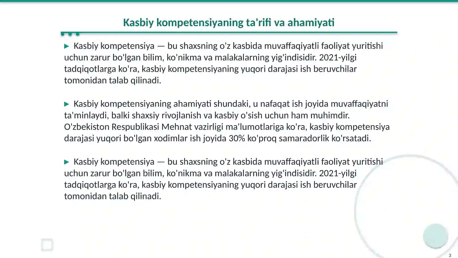 Kasbiy kompetensiya va rivojlantirish yullari 3