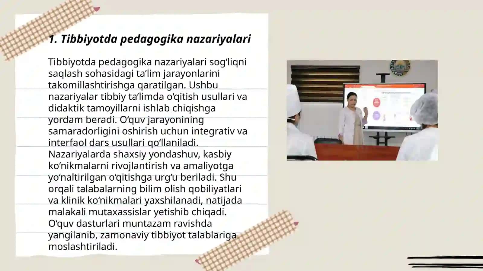 Tibbiyotda pedagogik bilimlarning o‘rni va ahamiyati 3