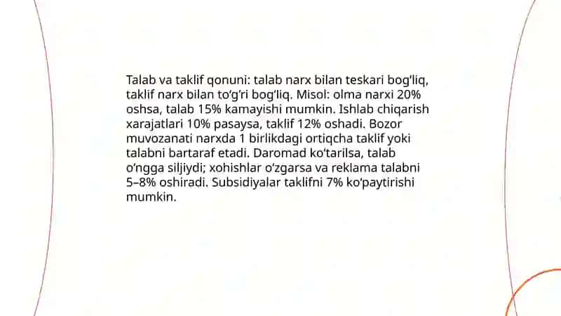 Talab va taklif qonuni 3