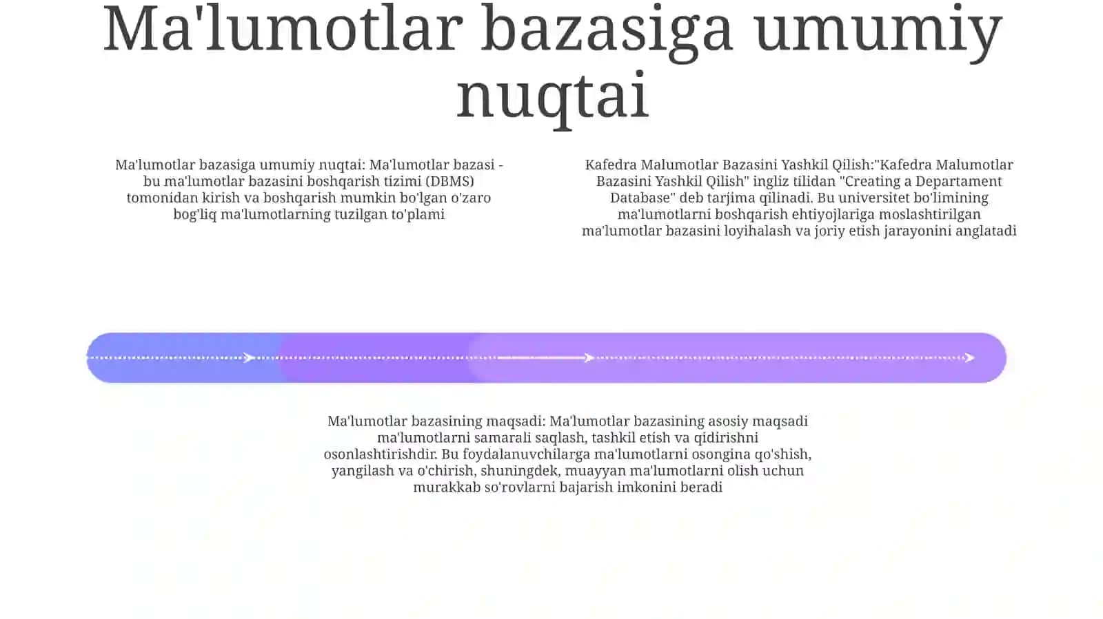Kafedra Malumotlar Bazasini Yashkil Qilish 3