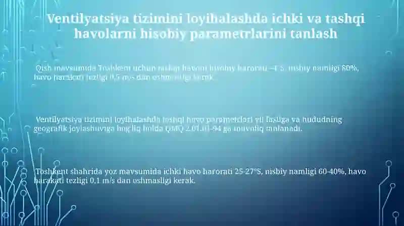 Ventilatsiya tizimlariga qo‘yiladigan talablar 3