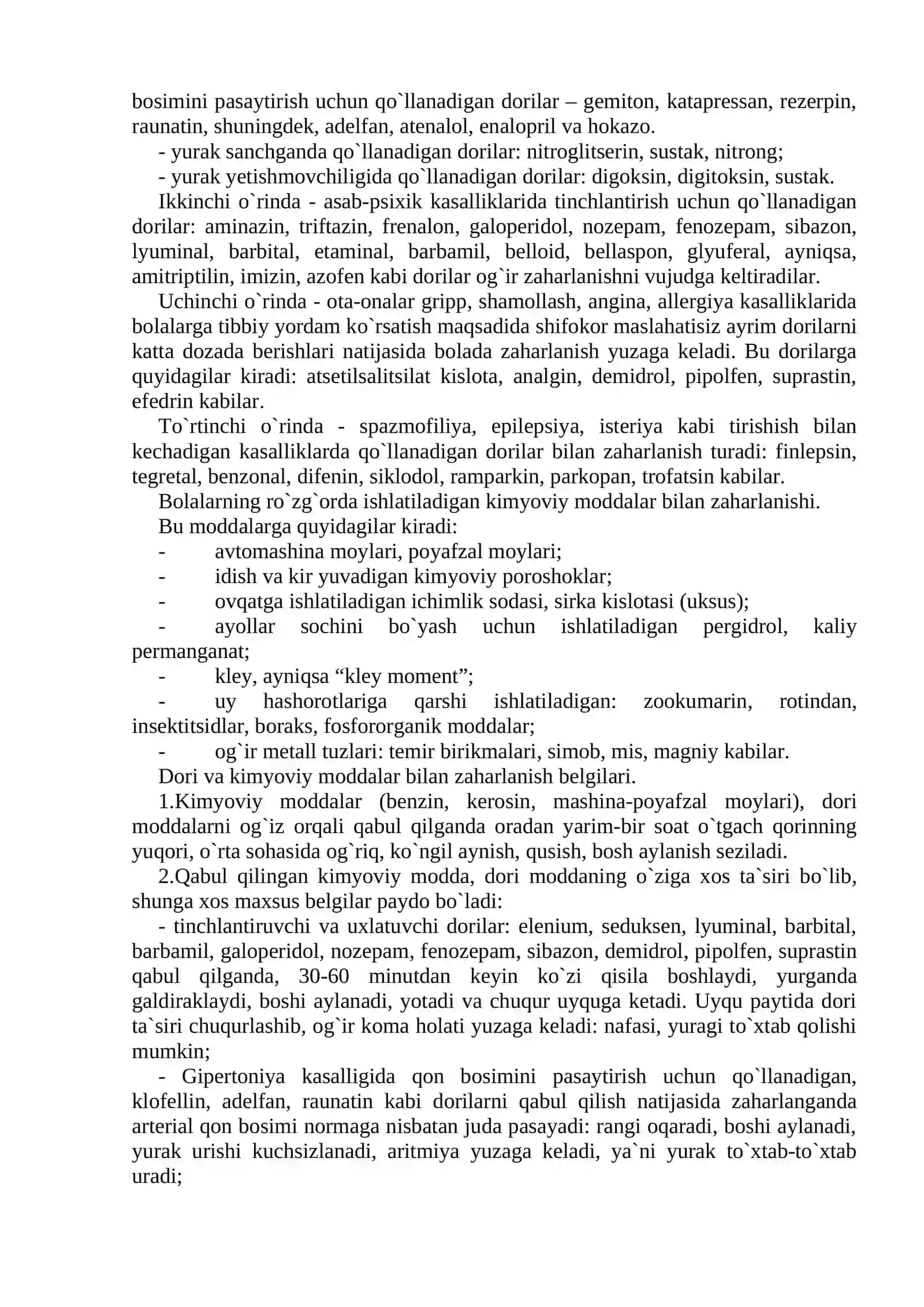 Kimyoviy va dori moddalar bilan zaharlanishda tibbiy yordam 3