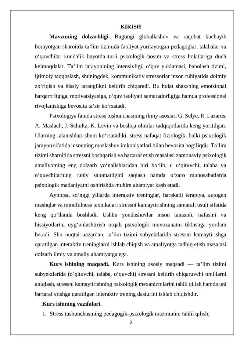 Ta’lim tizimi subyektlarida  stressni bartaraf etish treninglari 3