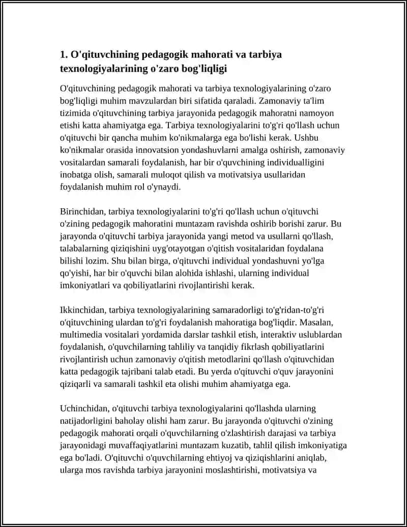 OQITUVCHINING TARBIYA TEXNOLOGIYALARINI QOLLASHDA PEDAGOGIK MAHORATNING AHAMIYATI 3