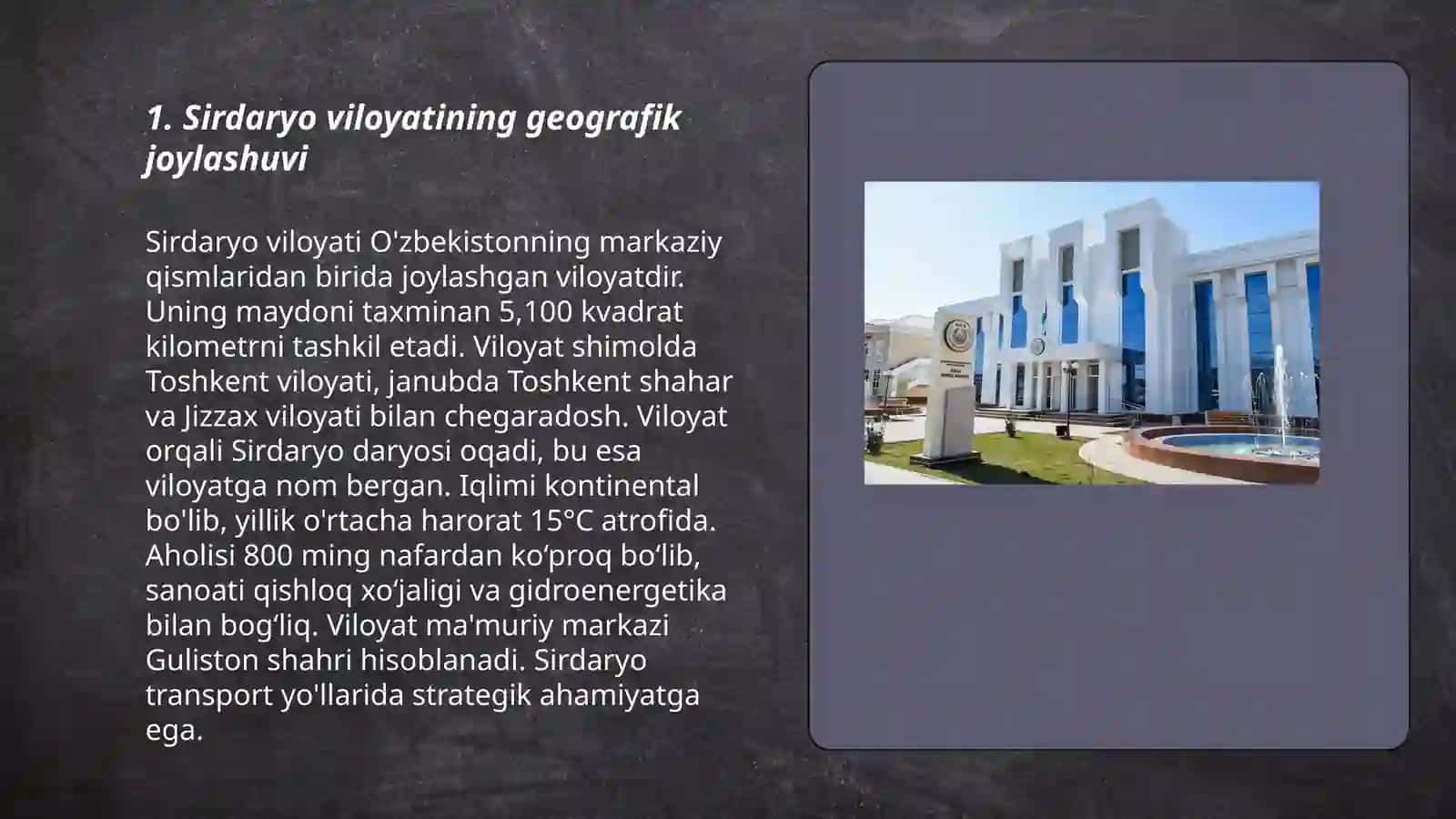 Sirdaryo viloyati haqida 3