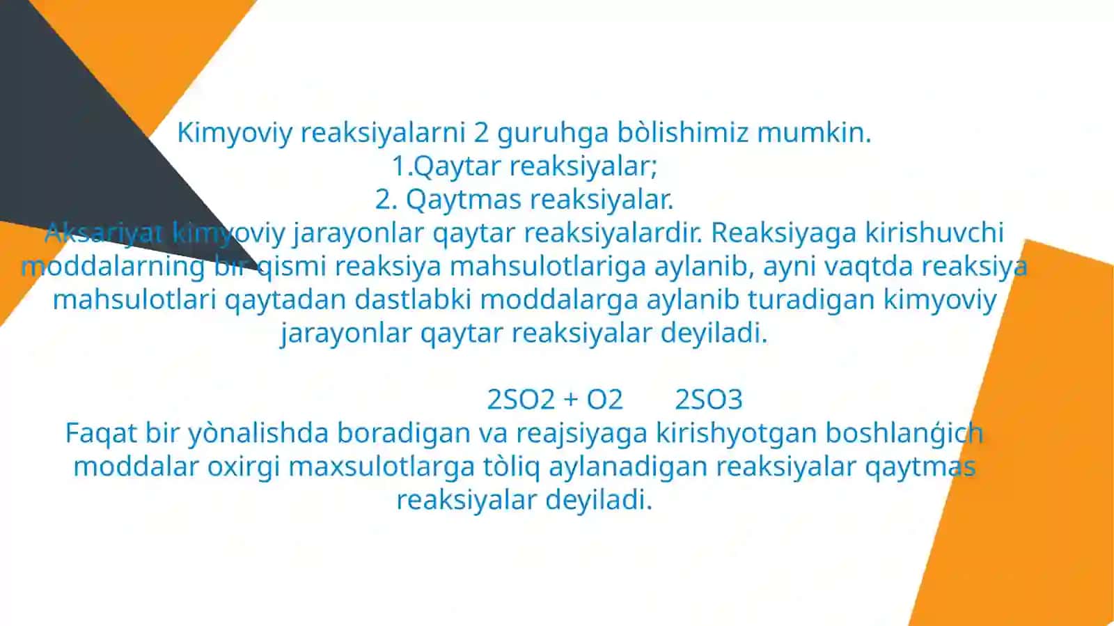 Kimyoviy muozanat va unga tasir etuvchi omillar 3