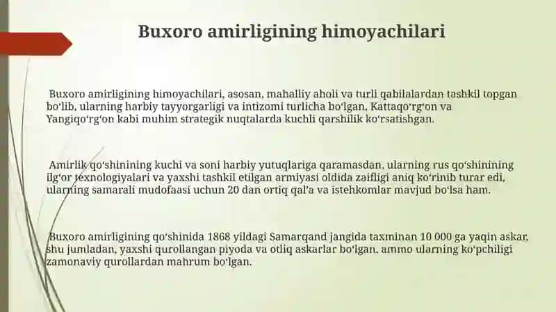 Buxoro amirligining himoyachilari 3