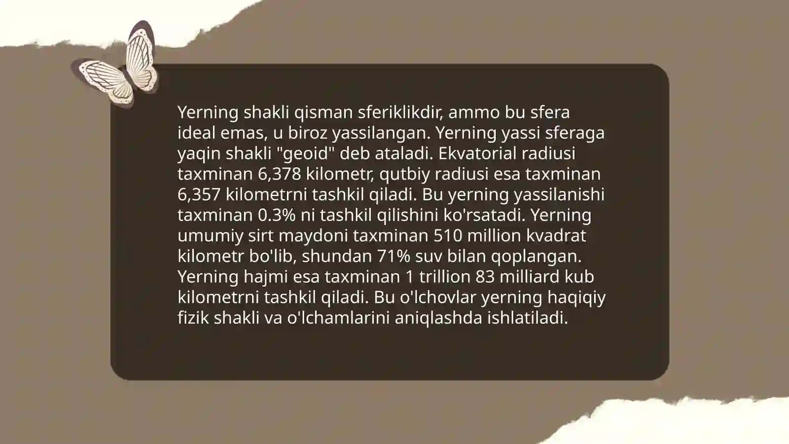 Yerning shakli va holati 3