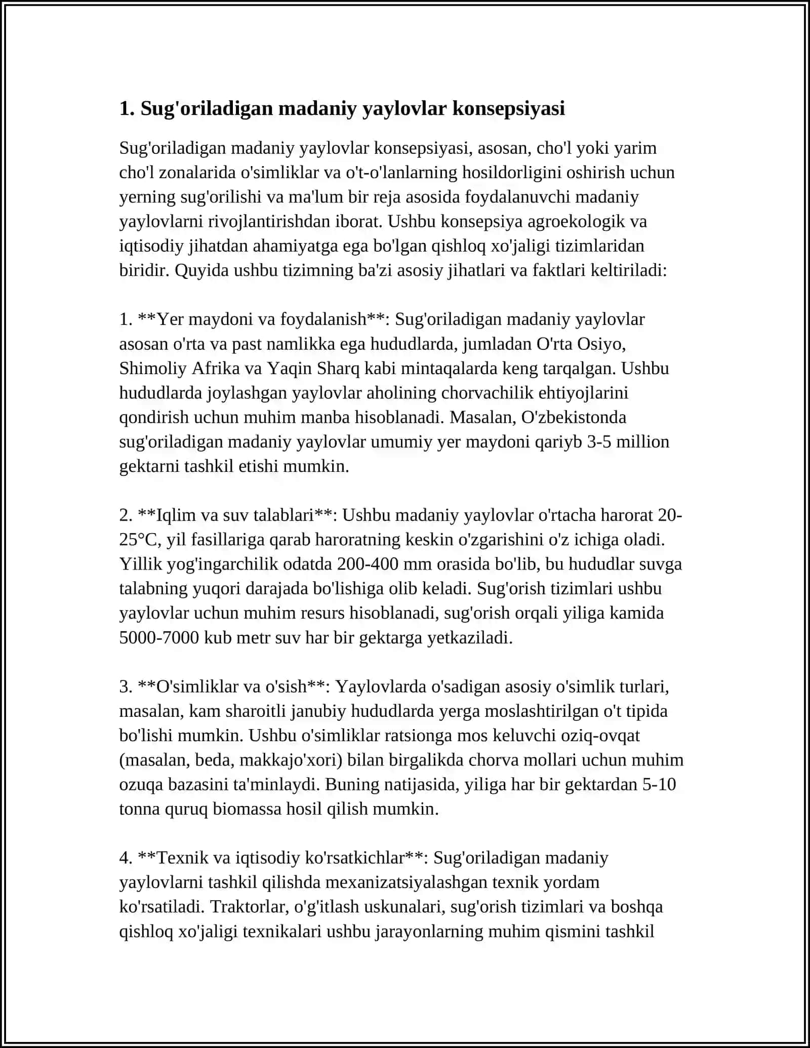 Sug'oriladigan Madaniy Yaylovlar Konsepsiyasi 3