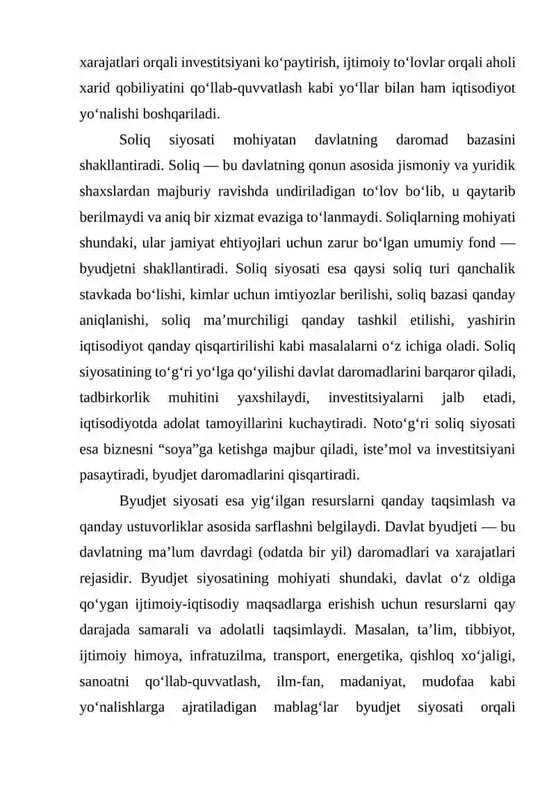 Davlatning soliq-byudjet siyosati 3