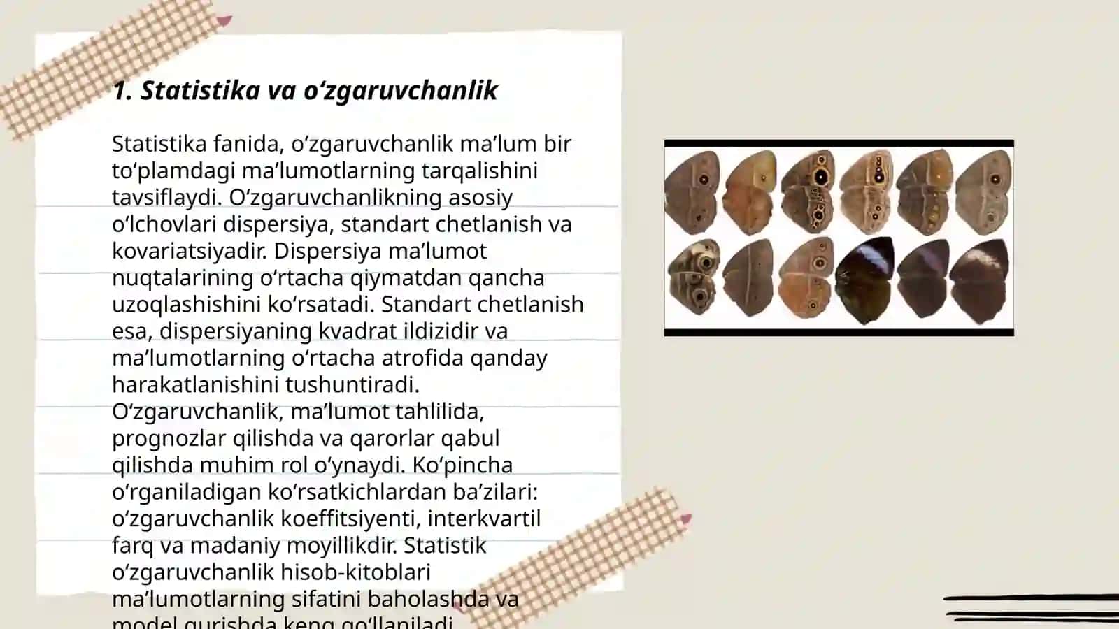 Statistika va oʻzgaruvchanlik 3