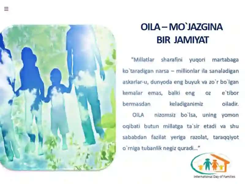 15 May Xalqaro OILA kuni 3